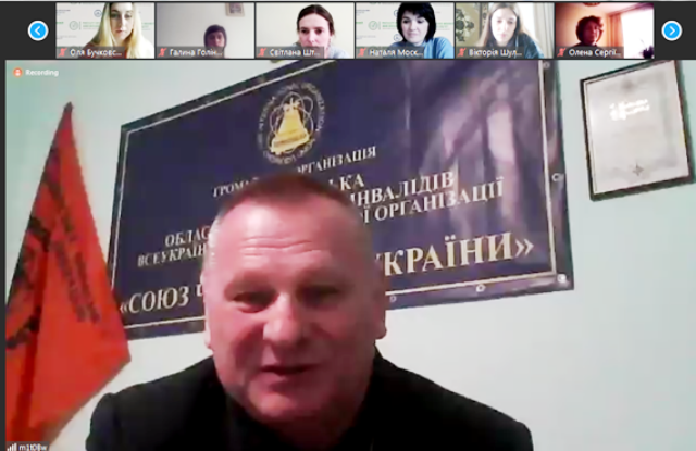 О.С. Деркач - голова громадської організації інвалідів Союз Чорнобиль України, ліквідатор аварії  1986-1987 рр.
